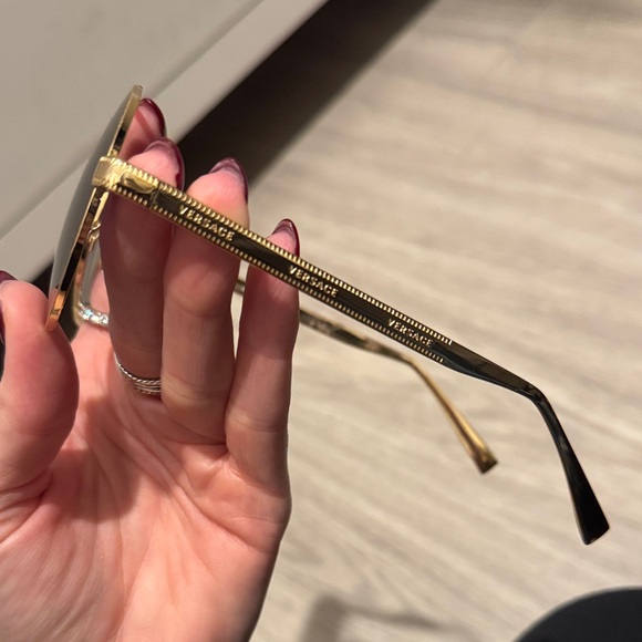 Versace Gold Frame Sunglasses with Dark Lenses - Picture 4 of 4